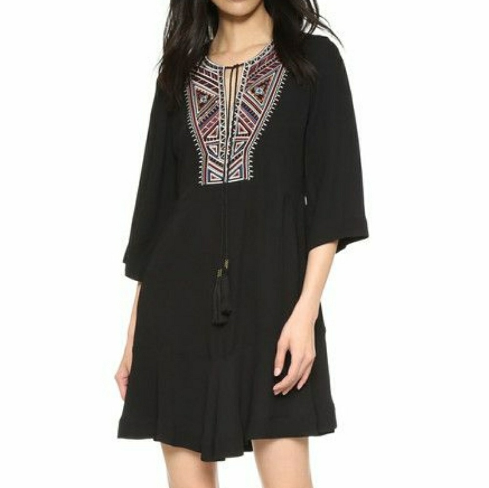 Twelfth Street by Cynthia Vincent Black Tunic Dress Sz Medium